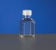 60mL PC Square Media Bottles, Sterile, double bagged small pacakging, 6/pk, 48/cs
