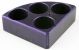 Purple quarter reaction block, 4 holes 20 ml reaction vessel 28mm dia x 24mm depth
