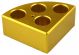Gold quarter reaction block, 4 holes 16ml reaction vessel 21.6mm dia x 31.7mm depth