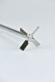 Cross stirrer, 316L stainless steel. Shaft 400mm long x 8mm diameter. Impeller width 50mm.