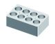 Block, used for 50mL tubes, 8 holes