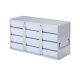 Inventory Rack for Upright Freezers 16-5/16 x 8-7/8 x 5-1/2in - 12 shelves with 2in cardboard boxes