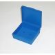 Case, Mini Multipurpose, Non-ribbed, fits 22 mL bottles, 4.25in w x 4in d x 1.5in h, plastic, blue