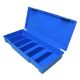 Case, Drop Test, Ribbed, fits 22 mL/60 mL bottles, 11.5in w x 5.125in d x 2in h, plastic, blue