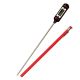 Digital Lab Thermometer, -50/200C, 8in. Stem w Min-Max Recall
