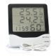 Indoor/Outdoor Hygrometer/Thermometer/Clock, -50/70C & -58/158F, 10/99%Rh