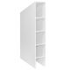 White Pipette Storage Bin PVC 4 Compartments Desktop