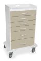 Procedure Cart with Almond Beige Drawers