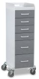 TL 6D Cart with Silver Metallic Drawers