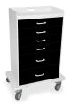 Procedure Cart with Black Drawers