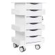 Core 6D Cart with White Drawers