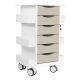 Core 6D Cart with Almond Beige Drawers