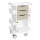 Core DX Cart with Almond Beige Drawers, Hinged Door, and Railtop