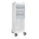 TL 4D Cart with Silver Metallic Drawers