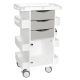 Core DX Cart with Dolphin Gray Drawers, Hinged Door, and Railtop