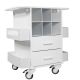 Core Cart with White Drawers and Pipette Slots