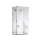 Vertical Two-Bin Small Clear Kimwipe Dispenser Magnet Mount