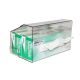 Undermount Two-Bin Large Clear Kimwipe Dispenser, Magnet Mount
