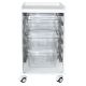LabFlow Hood Cart, 6 in PC Trays
