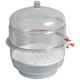 United Scientific™ Desiccator, Vacuum, Clear Base, 12in