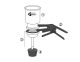 United Scientific™ Replacement Ptfe-Coated Glass Funnel, 300ml