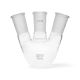 3 Neck Flask, Round Bottom, Angular, 100ml, Center Socket 24/40, Side Sockets 24/40