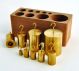United Scientific™ Hooked Double-Ended Brass Weight Set Of 9