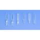 INSERTS for Large Opening 1.8ml vials, 50 ul, Insert w/bottom spring, Clear, 6x25, CS1000
