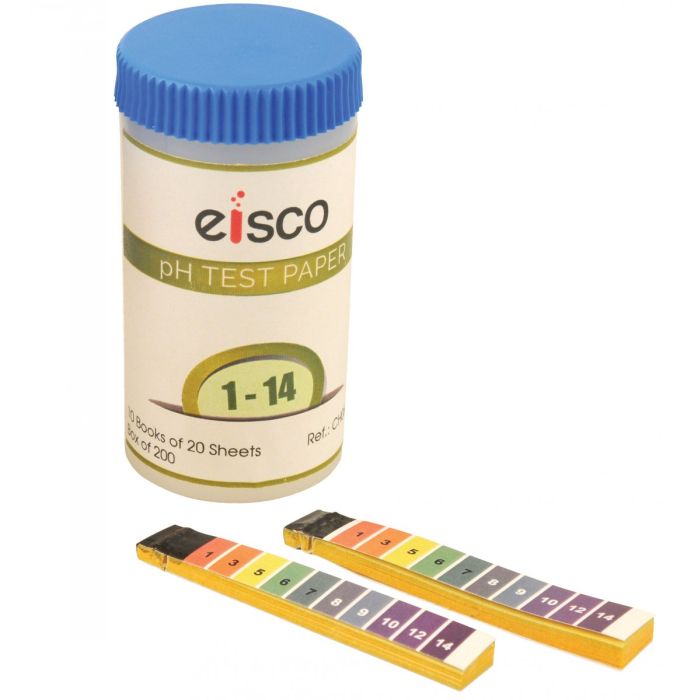 Paper Test pH 1 to 14, in Plastic Box 200 leaves