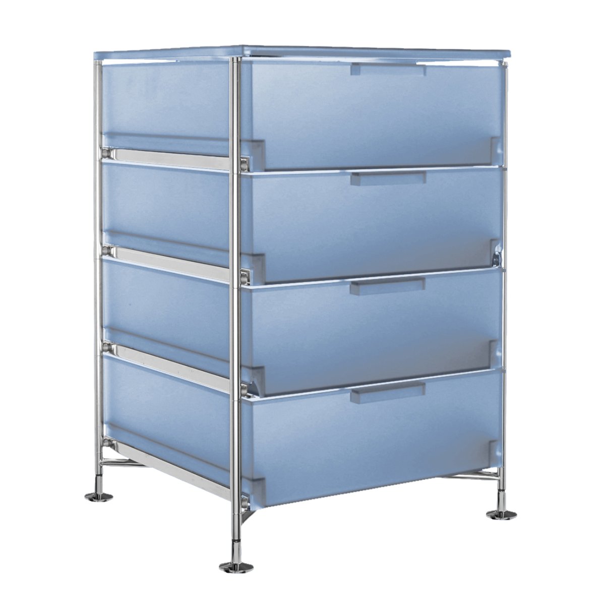 Cabinet 4 Drawer, Fixed Feet PMMA/SS