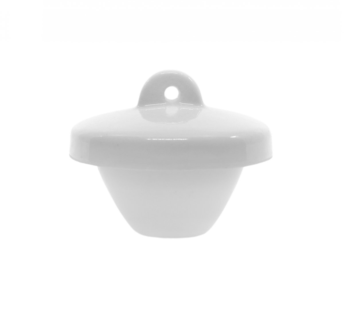 Crucible 10ml., Porcelain with lid, Squat