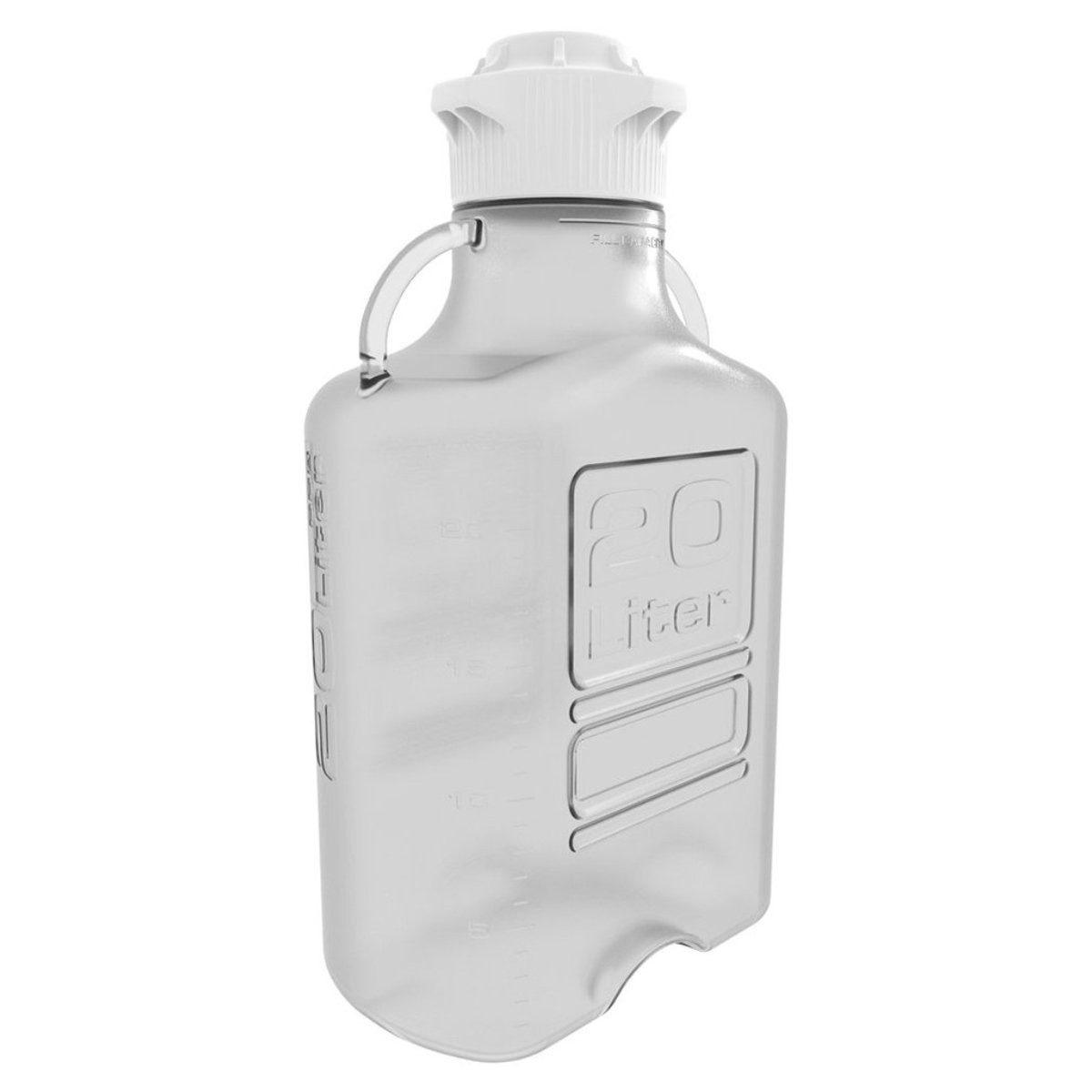 EZgrip® 40L (10 Gal) Autoclavable Polypropylene (PP) Space Saving Carboy with Leakproof Spigot, Wide Mouth 120mm VersaCap and 50L Max Capacity, Large Pinched Handles, 1/EA