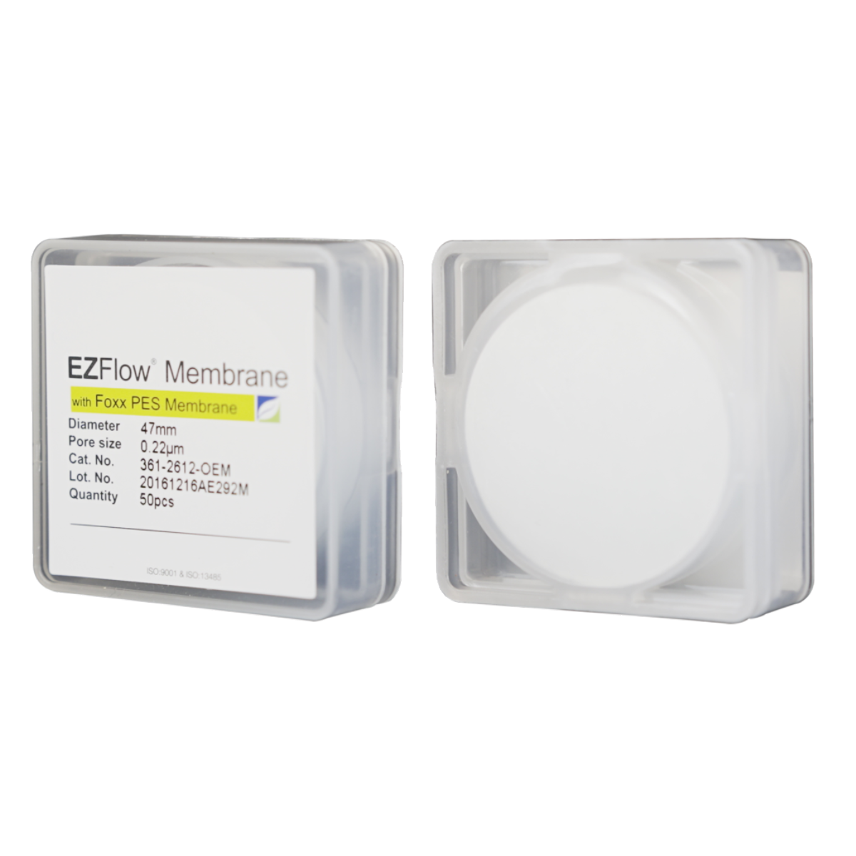EZFlow® PES Membrane Filters, 0.22um, 47mm Diameter Filter Discs, Non-Sterile 50/PK