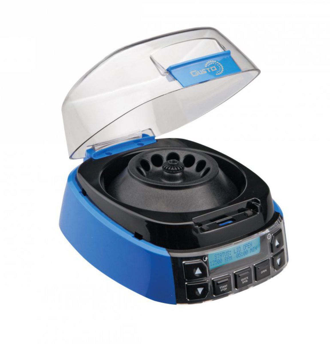 Gusto® High Speed Mini-Centrifuge 100-240VAC, 50/60Hz Universal Plug, Blue