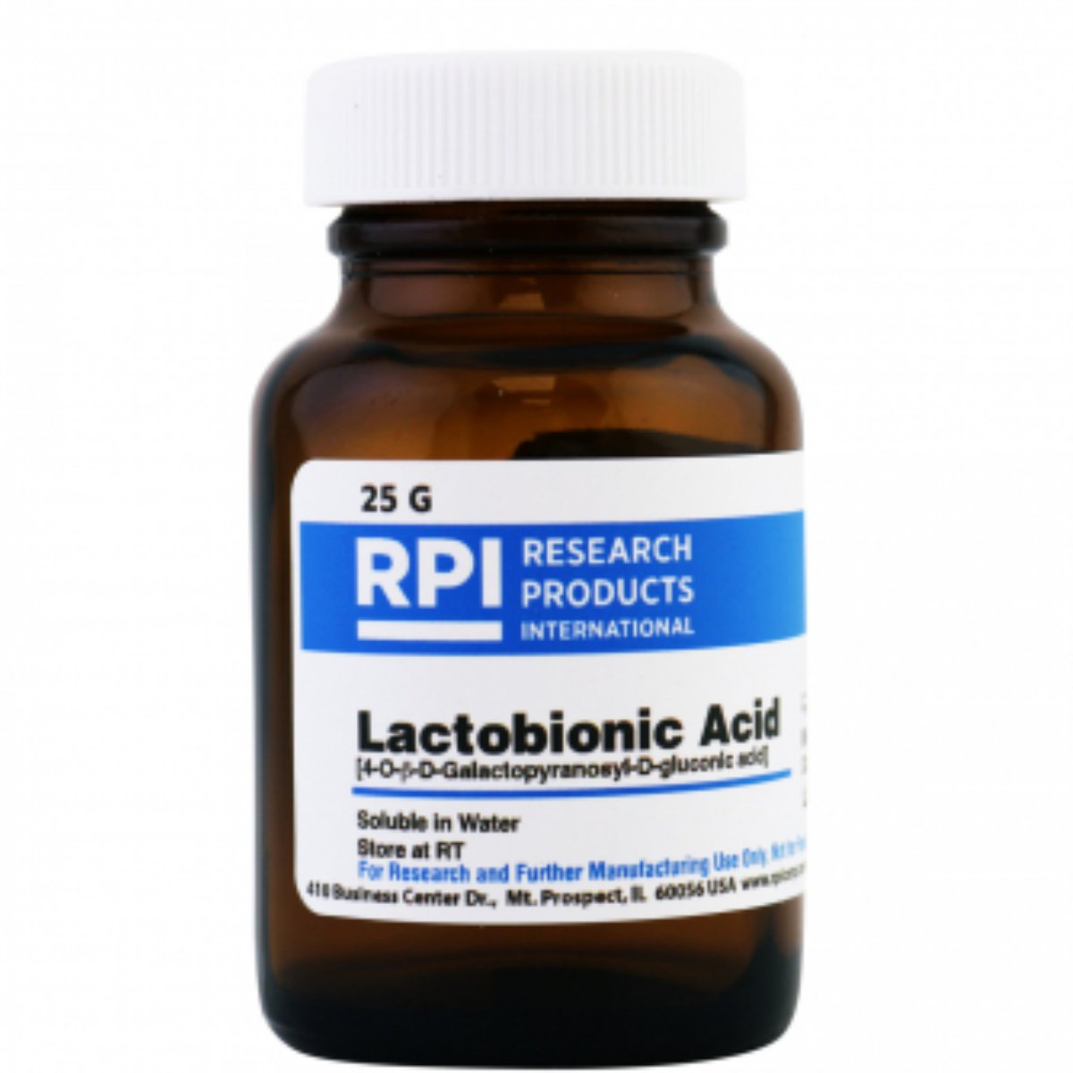 Lactobionic Acid, 4-O-B-D-Galactopyranosyl-D-gluconic acid, 25 Grams CAS# 96-82-2
