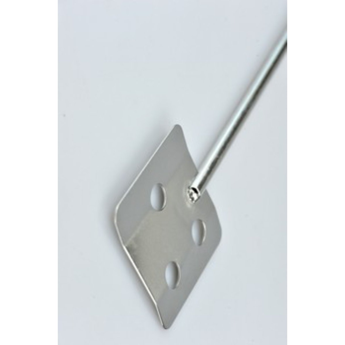 Paddle stirrer, 316L stainless steel. Shaft 400mm long x 8mm diameter. Impeller 67mm width x 67mm height.