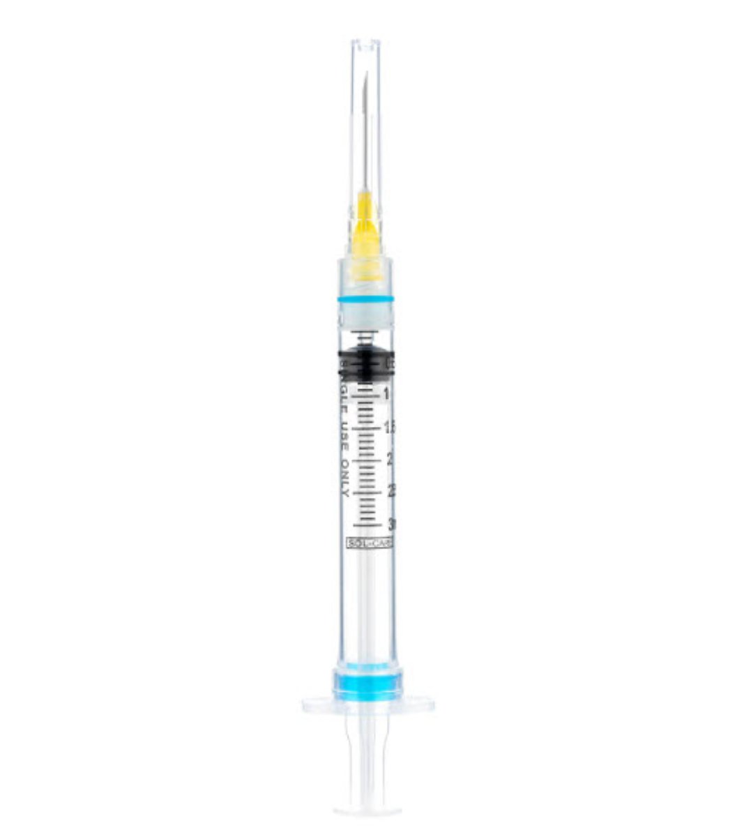 SOL-CARE 1ml TB Safety Syringe w/Fixed Needle 25G*1, CS1000