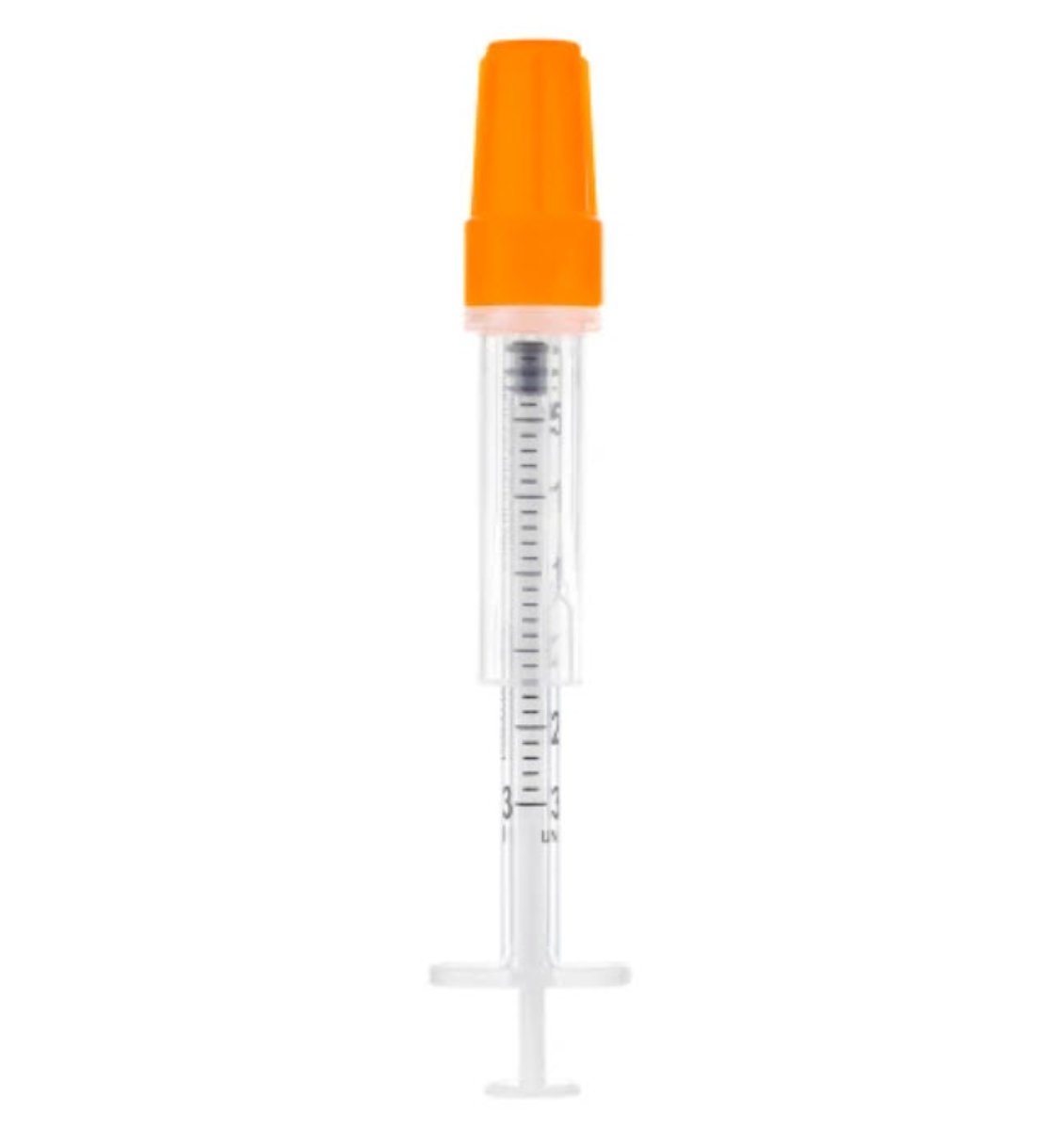 SOL-GUARD 0.3ml Insulin Safety Syringe w/Fixed Needle 31G*8mm (U-100 Insulin Only), CS800