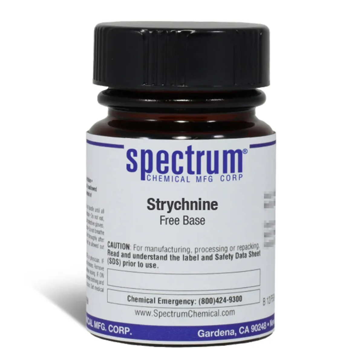 Strychnine, Free Base, 5g, CAS# 57-24-9