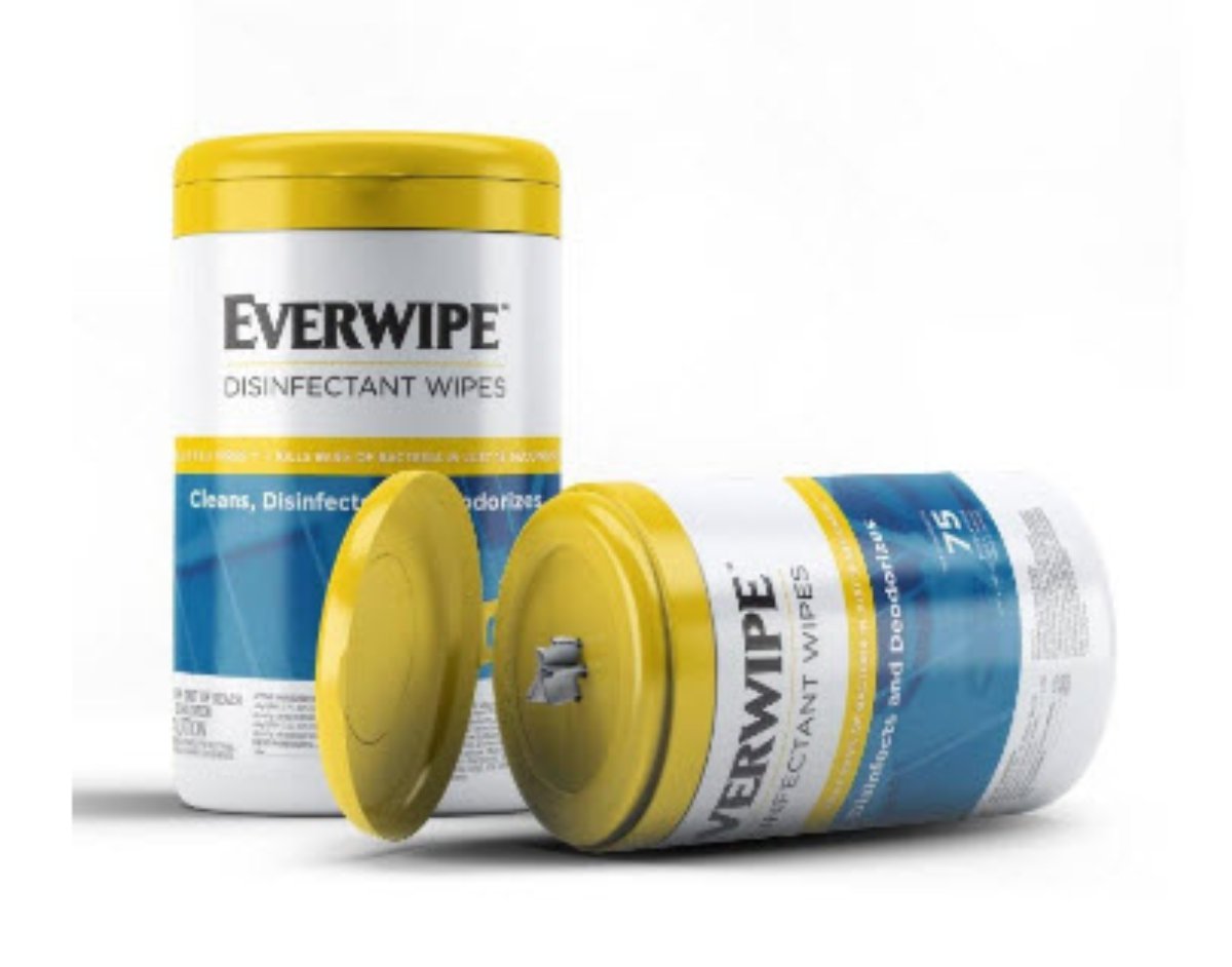 Disinfecting, Cleaning & Deodorizing Wet Wipe, 7inx7in, 6/75 Sheet Roll