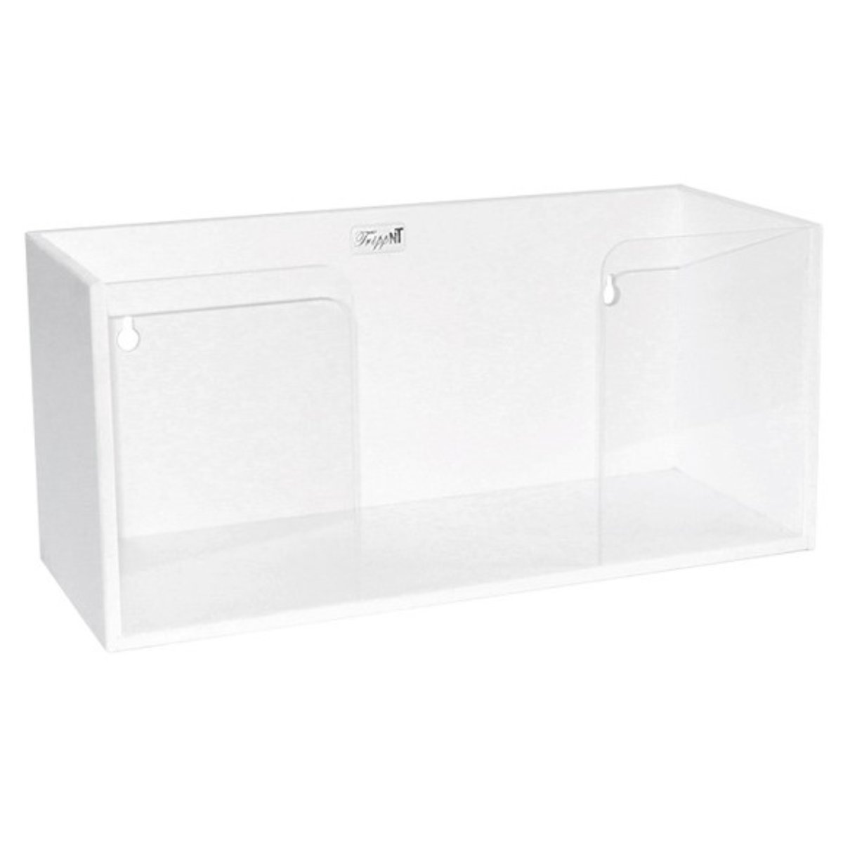 Single White Glove Box Holder with Clear Acrylic Front