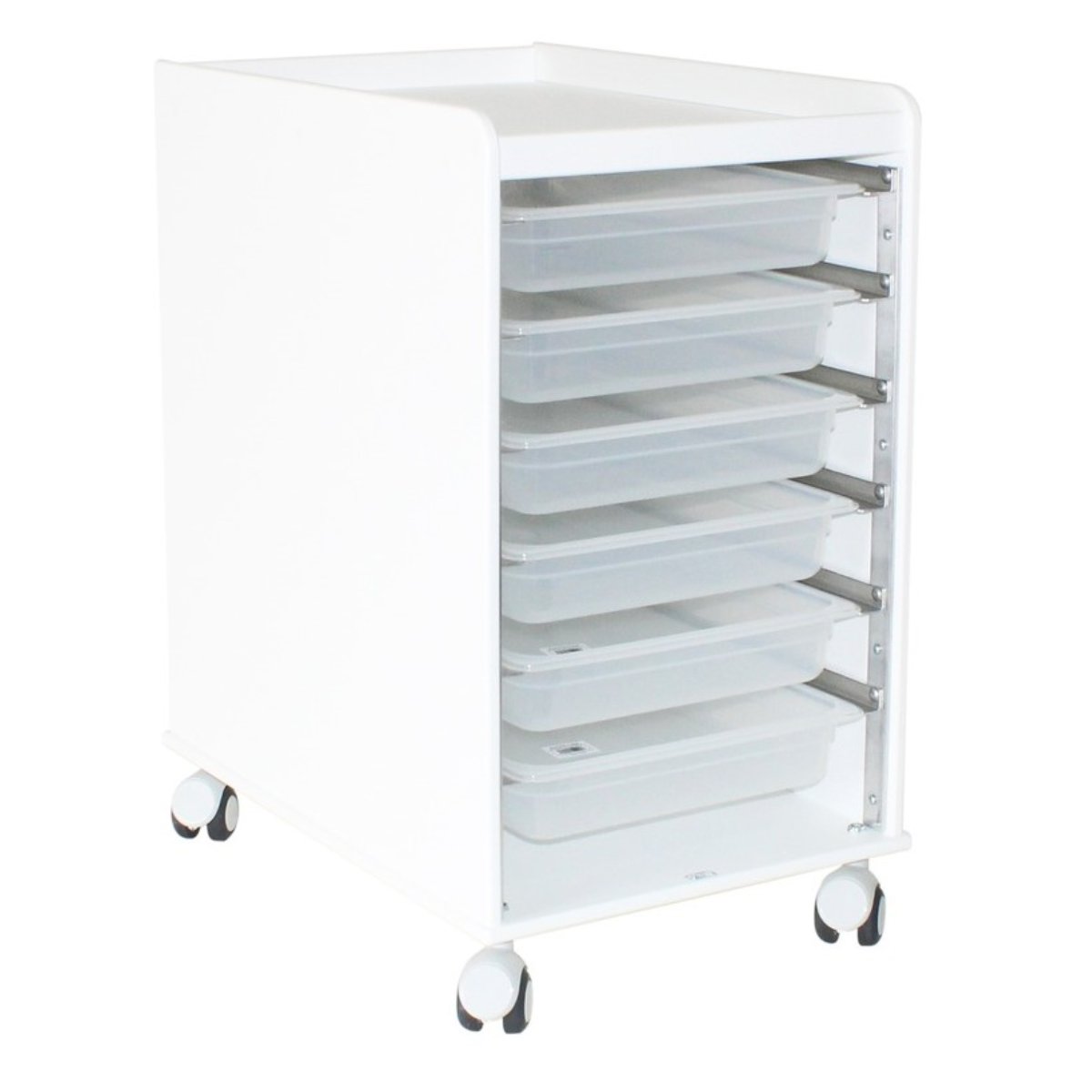 LabFlow Hood Cart Comes with three 2.5in deep polypropylene trays