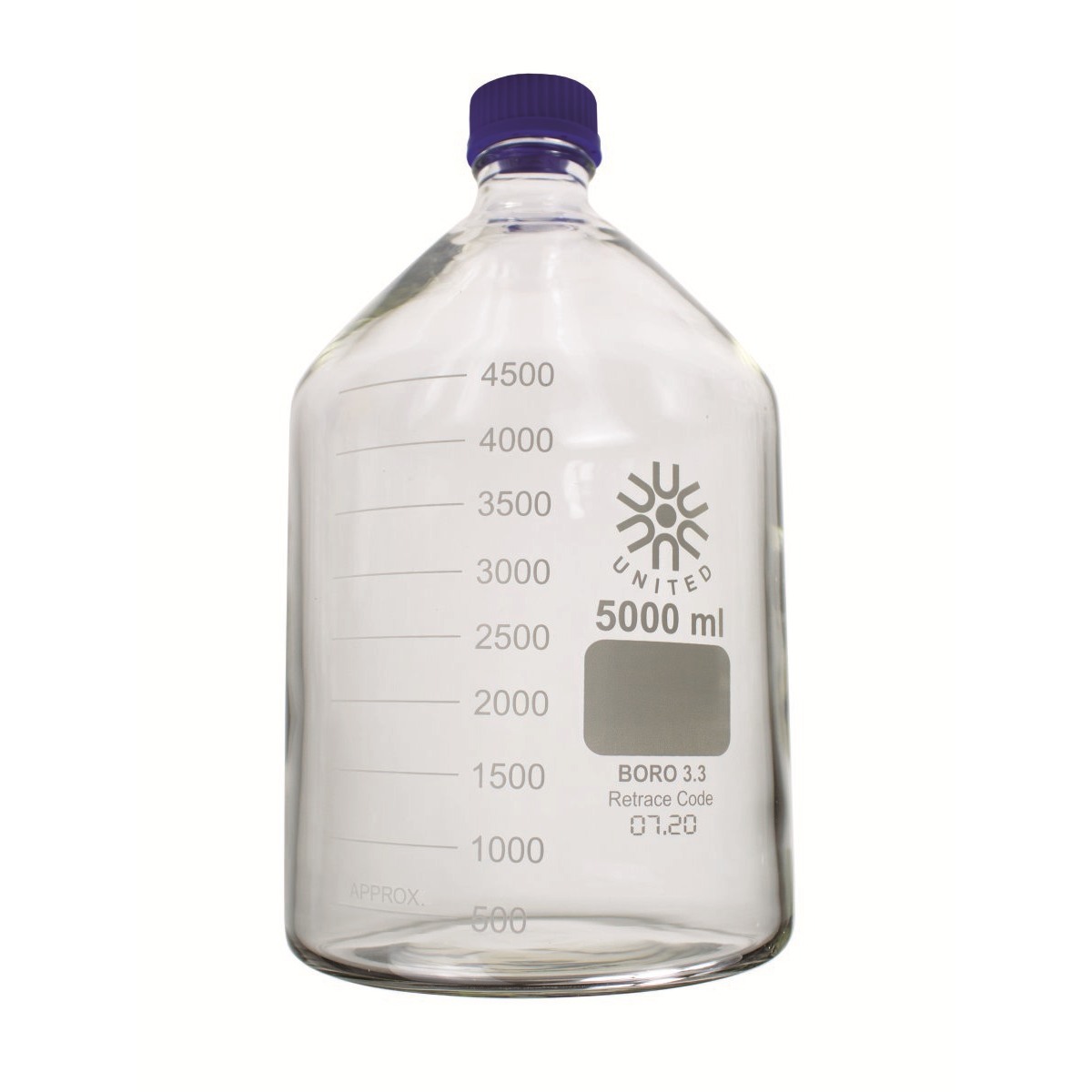 United Scientific™ Media/Storage Bottle, 5000ml