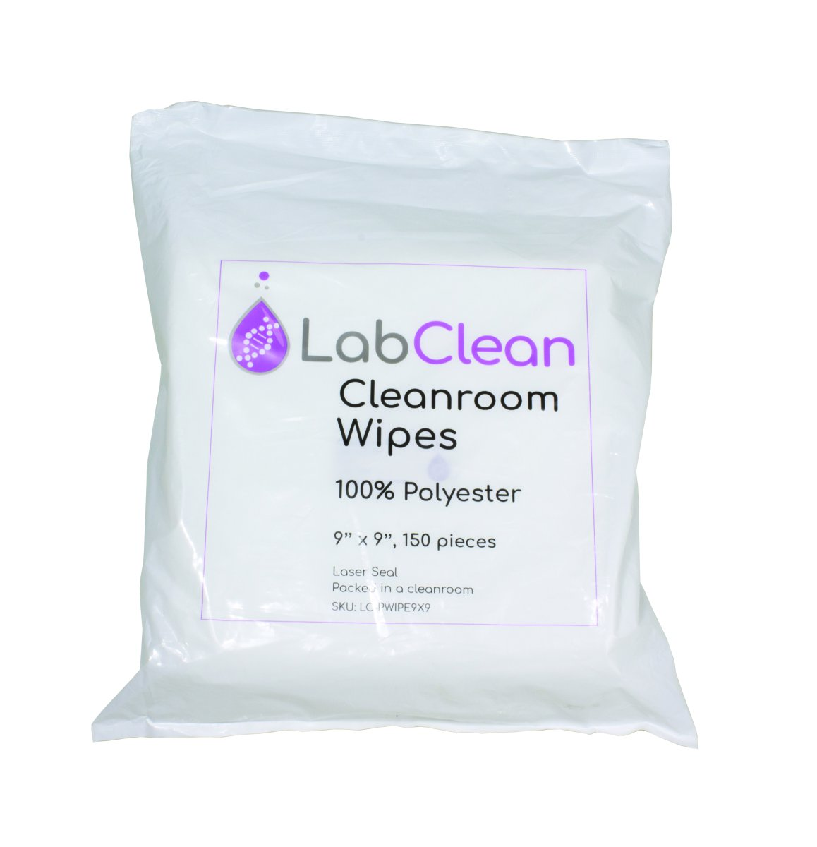 United Scientific™ Labclean™ Cleanroom Wipes, 100% Polyester, 9” X 9”, 150/Pack