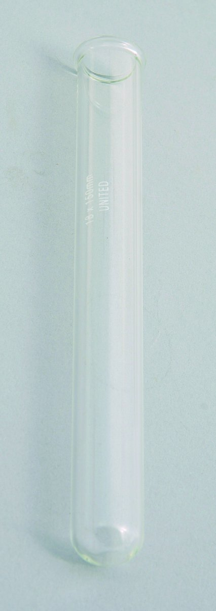 United Scientific™ Test Tube W/ Rim, Borosilicate Glass, 16 X 125mm